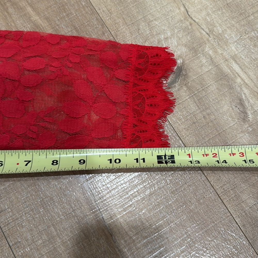 EUC Free People Floral Mesh Lace Dress Size 6 - Picture 6 of 11
